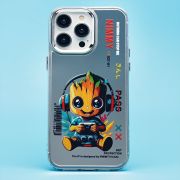 Чехол iPh 14 Pro Max пластик прозрачный с принтом грут