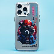Чехол iPh 15 Pro Max пластик прозрачный с принтом енот