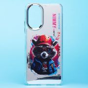 Чехол Realme C67 4G пластик прозрачный с принтом енот