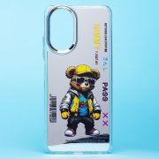 Чехол Realme C67 4G пластик прозрачный с принтом медведь