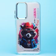 Чехол Samsung A15 5G пластик прозрачный с принтом енот