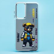 Чехол Samsung A25 пластик прозрачный с принтом медведь