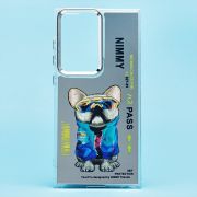 Чехол Samsung S23 Ultra пластик прозрачный с принтом пёс
