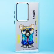 Чехол Samsung S24 Ultra пластик прозрачный с принтом пёс