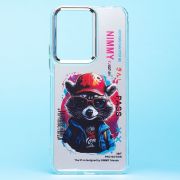 Чехол Xiaomi Redmi 13C 5G/Poco M6 5G пластик прозрачный с принтом енот