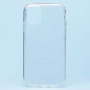 Чехол iPh 11 силикон мерцающий прозрачный белый