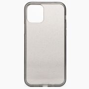 Чехол iPh 12 Pro Max силикон мерцающий прозрачный чёрный