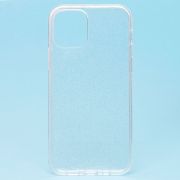 Чехол iPh 12 /iPh 12 Pro силикон мерцающий прозрачный белый