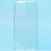 Чехол iPh 14 Pro Max силикон мерцающий прозрачный белый