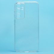 Чехол Samsung A55 силикон мерцающий прозрачный белый