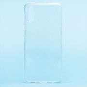 Чехол Samsung A02/A022 силикон мерцающий прозрачный белый