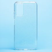 Чехол Xiaomi Poco M3 силикон мерцающий прозрачный белый