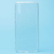 Чехол Xiaomi Redmi 9A силикон мерцающий прозрачный белый