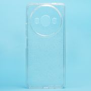 Чехол Xiaomi Redmi A3/Poco C61 силикон мерцающий прозрачный белый