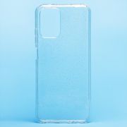 Чехол Xiaomi Redmi Note 10/Redmi Note 10S силикон мерцающий прозрачный белый