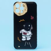 Чехол iPh 12 силикон матовый с защитой камеры с принтом 002