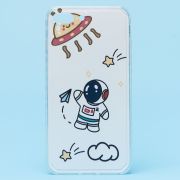 Чехол iPh 7 Plus/8 Plus силикон матовый с защитой камеры с принтом 001