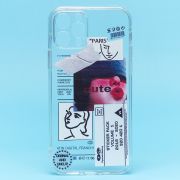 Чехол iPh 12 Pro силикон прозрачный с принтом постер 001