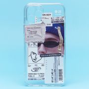 Чехол iPh 12 Pro силикон прозрачный с принтом постер 002