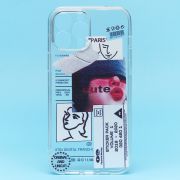 Чехол iPh 13 Pro Max силикон прозрачный с принтом постер 001