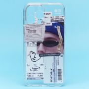 Чехол iPh 13 Pro Max силикон прозрачный с принтом постер 002