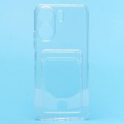 Чехол Xiaomi Poco M6 5G/Redmi 13C 5G силикон с картхолдером и защитой камеры прозрачный