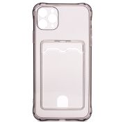 Чехол iPh 11 Pro Max силикон с картхолдером и защитой камеры чёрный