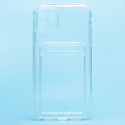 Чехол iPh 11 силикон с картхолдером и защитой камеры прозрачный