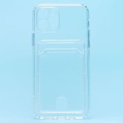 Чехол iPh 12 Pro силикон с картхолдером и защитой камеры прозрачный