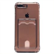 Чехол iPh 7 Plus/8 Plus силикон с картхолдером и защитой камеры чёрный
