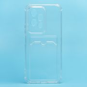 Чехол Honor 200 Lite силикон с картхолдером и защитой камеры прозрачный