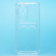Чехол Honor 200 силикон с картхолдером и защитой камеры прозрачный