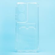 Чехол Honor X7b 5G силикон с картхолдером и защитой камеры прозрачный