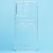 Чехол Honor X8b силикон с картхолдером и защитой камеры прозрачный