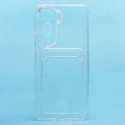 Чехол Honor 90 Lite силикон с картхолдером и защитой камеры прозрачный