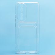 Чехол Honor 90 силикон с картхолдером и защитой камеры прозрачный