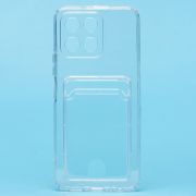 Чехол Honor X6 силикон с картхолдером и защитой камеры прозрачный