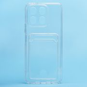 Чехол Honor X8a силикон с картхолдером и защитой камеры прозрачный