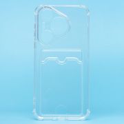 Чехол Huawei Pura 70 Global силикон с картхолдером и защитой камеры прозрачный