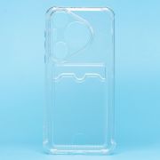 Чехол Huawei Pura 70 Pro Global силикон с картхолдером и защитой камеры прозрачный