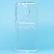 Чехол Huawei Pura 70 Ultra Global силикон с картхолдером и защитой камеры прозрачный