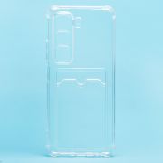 Чехол Infinix Hot 50 4G силикон с картхолдером и защитой камеры прозрачный