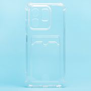 Чехол Infinix Hot 50i силикон с картхолдером и защитой камеры прозрачный