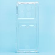 Чехол Infinix Note 40 Pro 5G силикон с картхолдером и защитой камеры прозрачный