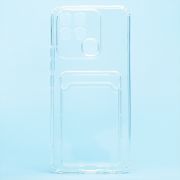 Чехол Infinix Smart 6 Global силикон с картхолдером и защитой камеры прозрачный