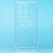 Чехол Infinix Smart 9 4G силикон с картхолдером и защитой камеры прозрачный