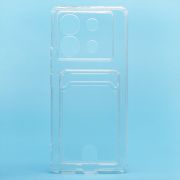 Чехол Infinix Zero 30 5G силикон с картхолдером и защитой камеры прозрачный