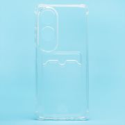 Чехол Oppo A60 4G силикон с картхолдером и защитой камеры прозрачный