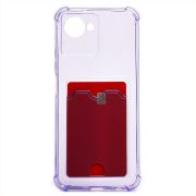 Чехол Realme C30 силикон с картхолдером и защитой камеры фиолетовый