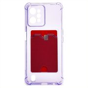 Чехол Realme C31 силикон с картхолдером и защитой камеры фиолетовый